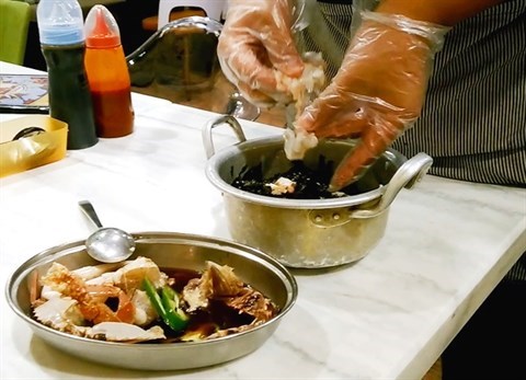 飛機醬缸醃蟹跟紫菜麻油伴飯 - 大圍的Sister Korea Cafe
