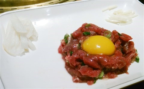 蛋伴生牛肉 - 尖沙咀的高麗軒韓國料理