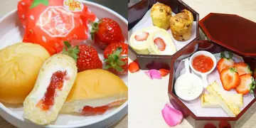 福冈甜王士多啤梨x高级八女茶 八天堂·辻利情人节限定甜品（有片）