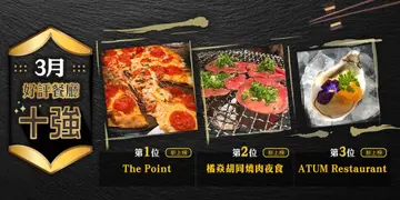 3月份好評餐廳十強
