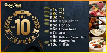 4月份好评餐厅十强
