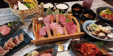 旺⾓新开上州和⽜主题店 烧⾁套餐叹5大高质部位