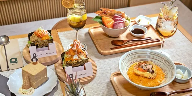 東涌休閒木系園林café   自創壽司塔可 + 甲羅燒海膽飯