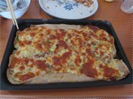 Homemade thin pizza