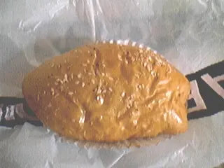 吞拿魚包. 真係有魚形架.