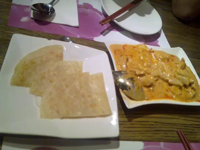 辣椰醬咖喱雞肉 + 薄餅