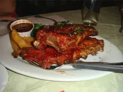 燒豬肋骨, 我鍾意佢個BBQ 醬,好惹味~