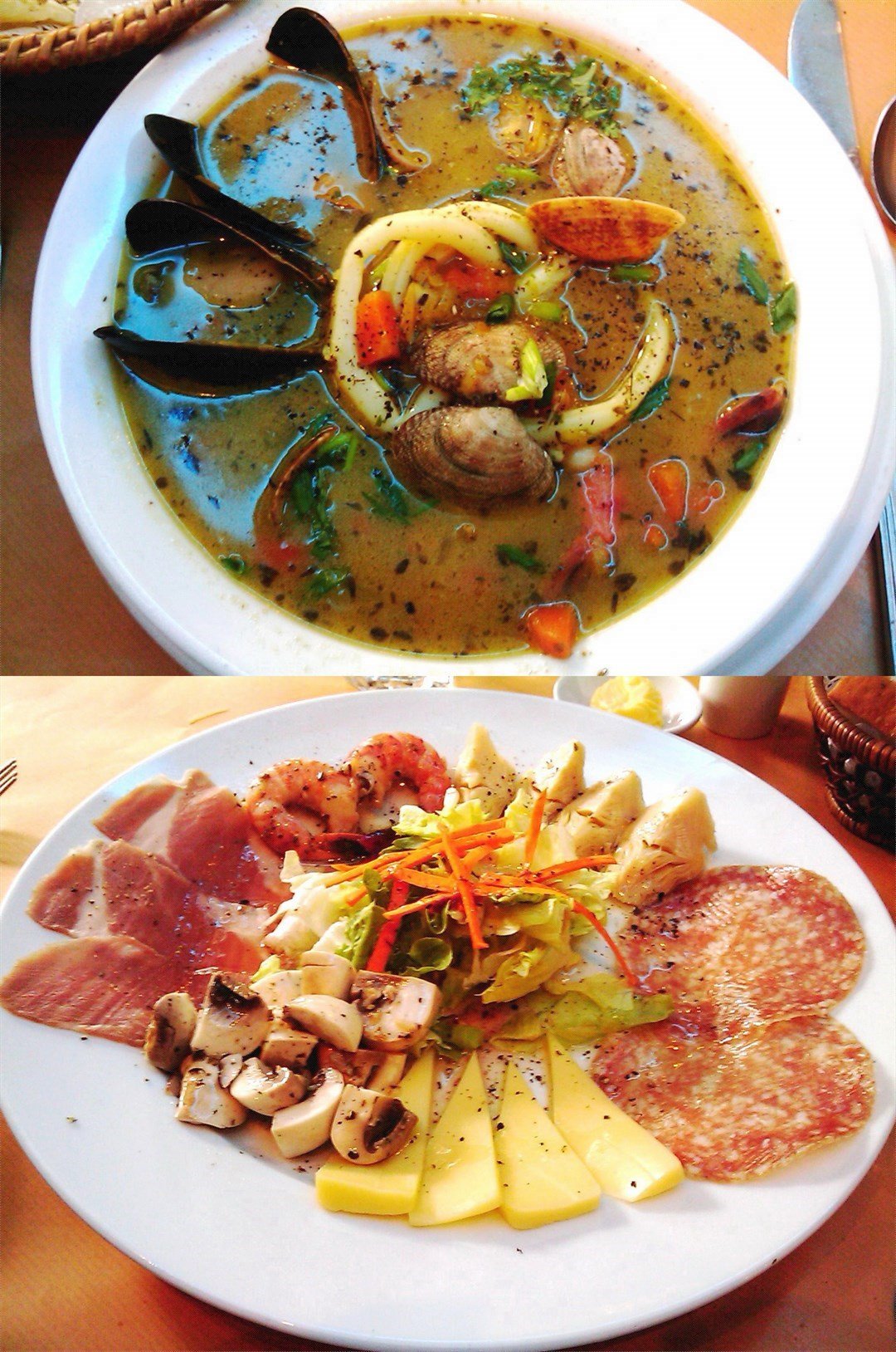 西班牙海鲜汤,antipasti   西班牙海鲜汤,antipasti