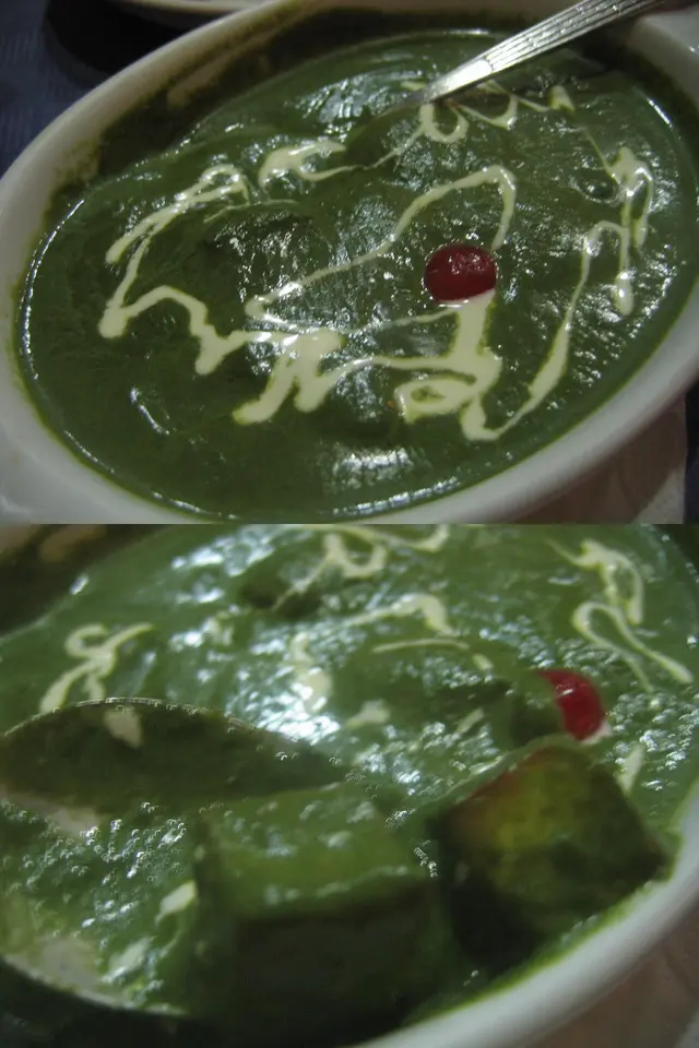 菠菜芝士球很滑很香