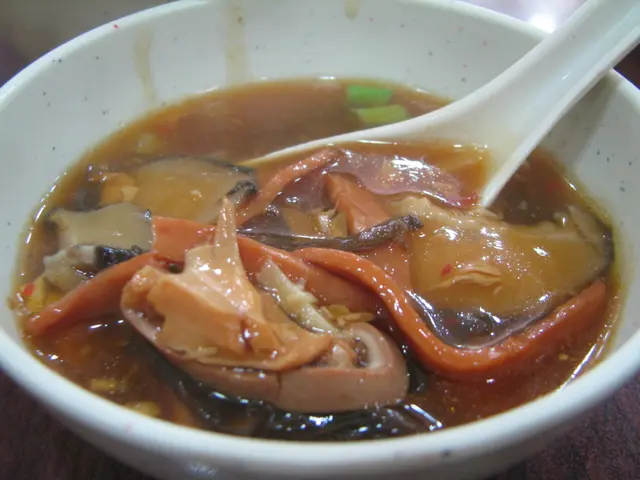 很多料(可能無咁正宗配料)的酸辣湯