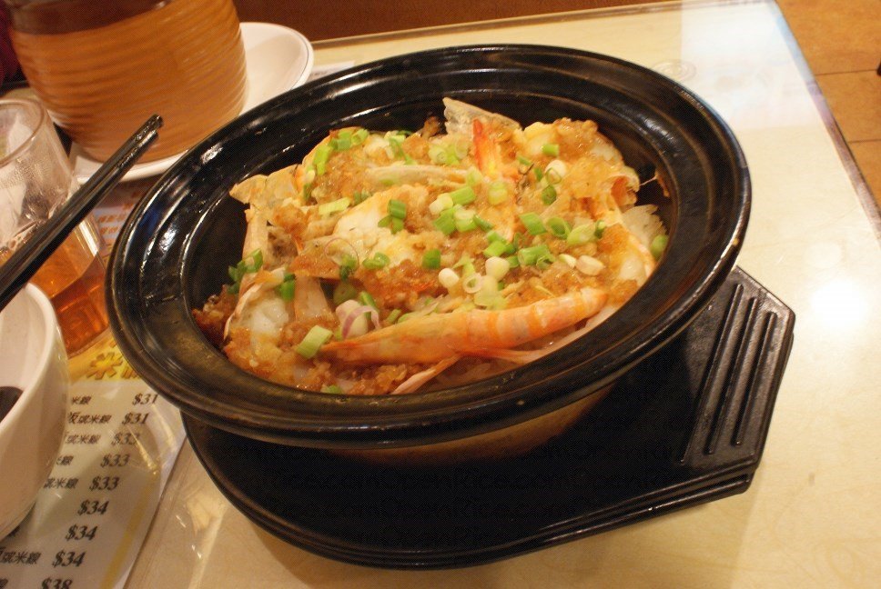 大虾煲仔饭图片