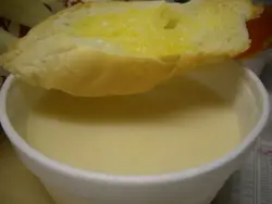 白汤+外脆内软蒜茸多士