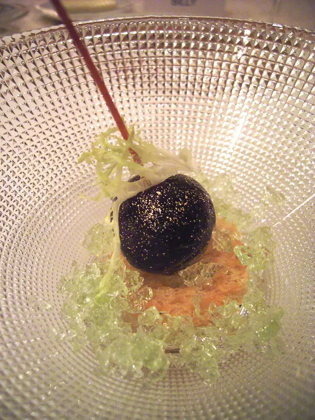 Basil Sphere of Foie Gras and Duckling Rilette
