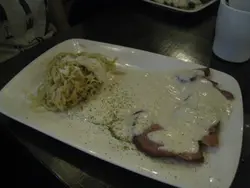 Duck breast spaghetti