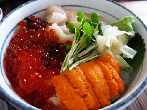帶子+海膽+三文魚籽