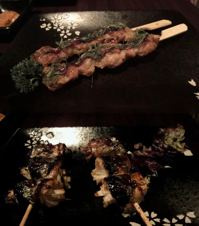 梅子紫蘇雞頸肉2串, 梅子秋刀大葱卷2串