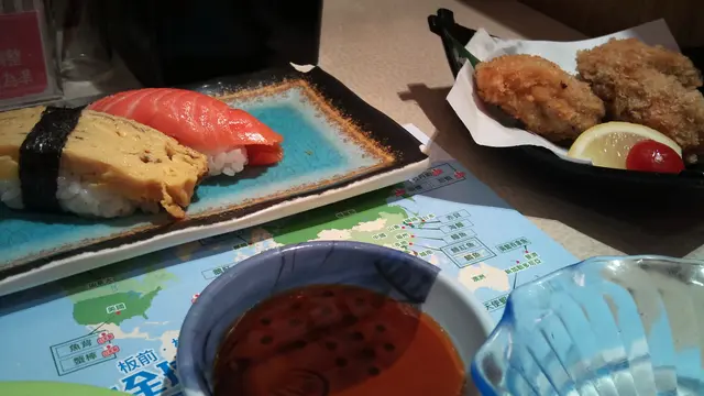 玉子壽司~三文魚壽司~炸蠔~