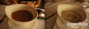 Vegetable Soup (L) &amp; Mushroom Cream Soup (R) - 尖沙咀的Okapi