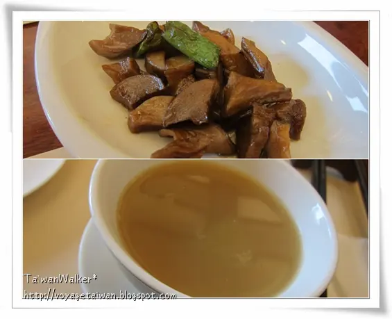 送的小吃跟湯品