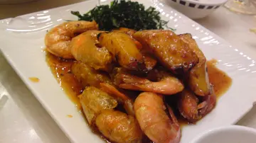 梅膏大蝦地瓜