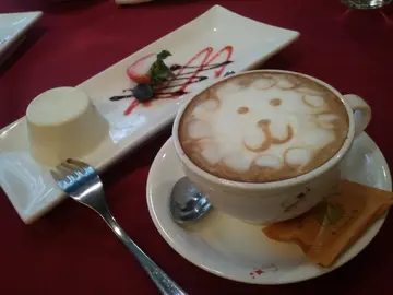 Cappuccino and tofu pudding dessert