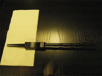 筷子擺設很特別