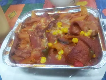 焗墨西哥辣肉腸長通粉