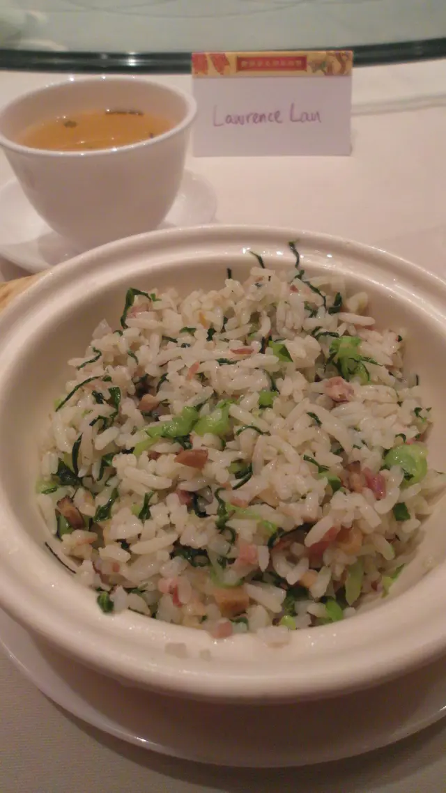 砂窩瑤柱菜飯配龍井茶