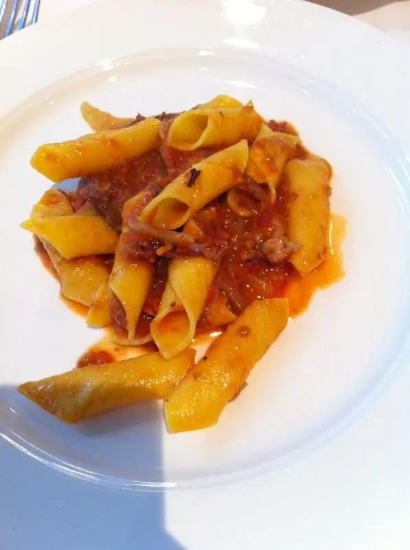 Square pasta with oxtail ragu (half portion)
