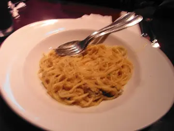 加拿大凍蟹的 " 蟹膏意粉 "