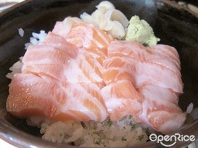 三文魚腩飯定食 - Kichi Jyu Japanese Restaurant in Central 