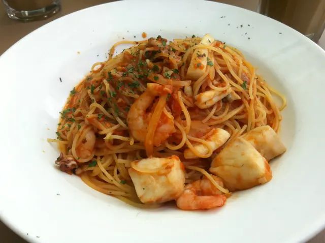 蕃茄海鮮天使麵