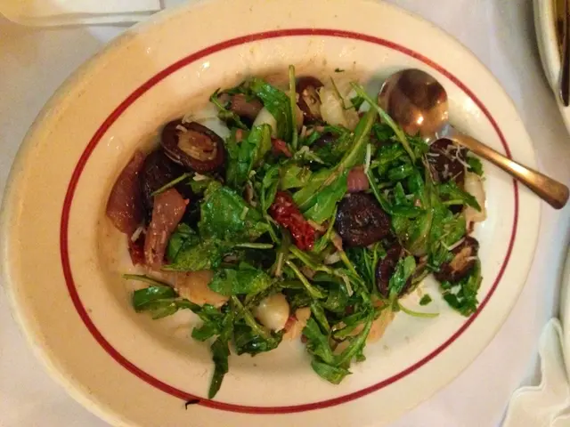 焗意大利菇,帶子沙律