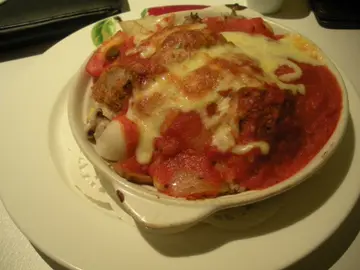 焗芝士鲜茄墨鱼仔吉列猪扒饭