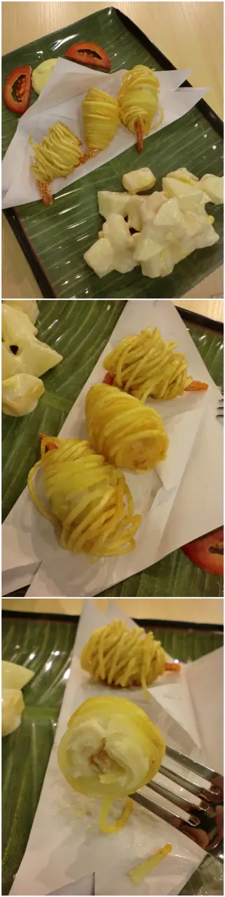 薯絲蝦卷
