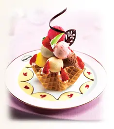 官網的心花怒放,並說明: ''精選繽紛美味的六款雪糕球.....''