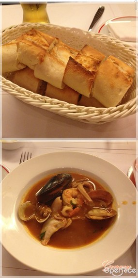 蒜茸牛油麵包 / 海鮮湯 - 尖沙咀的La Taverna