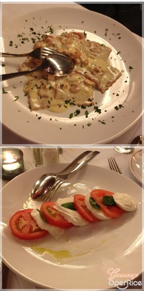 意大利三文魚雲吞 / 水牛芝士配蕃茄 - 尖沙咀的La Taverna