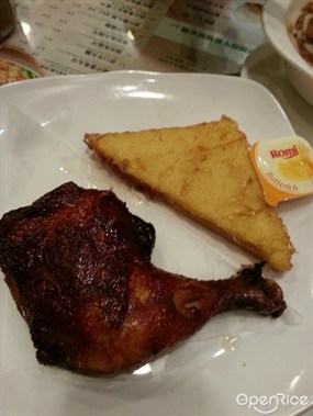 炸雞脾併西多 - 荃灣的金裝燉奶佬餐廳