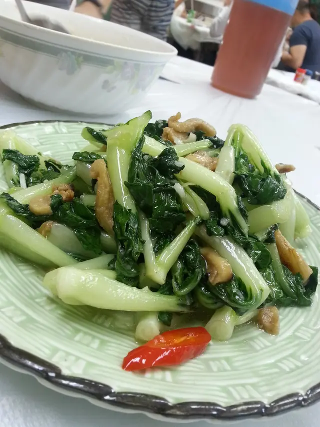 豬油渣炒白菜仔