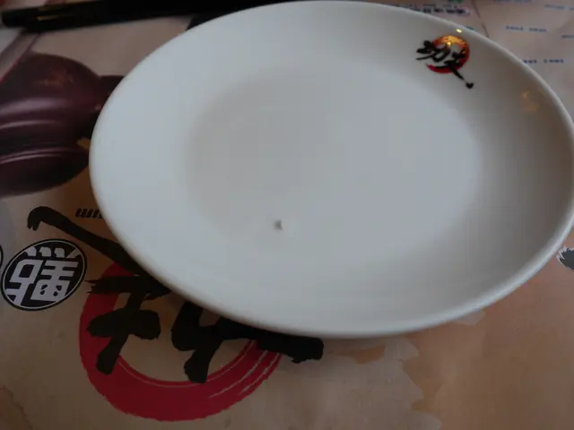 a piece of rice left on the plate...