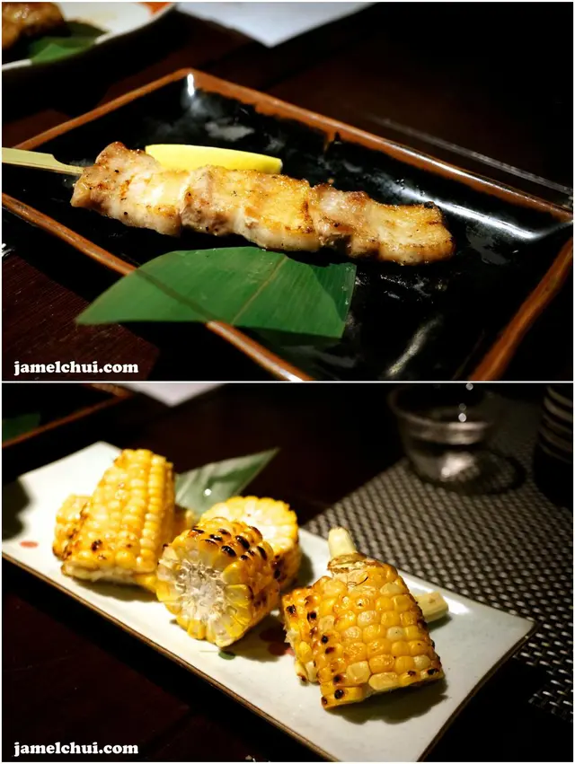 烤五花腩 & 烤粟米