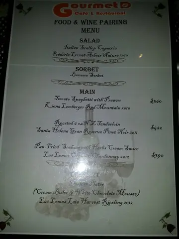 Wine Pairing Menu