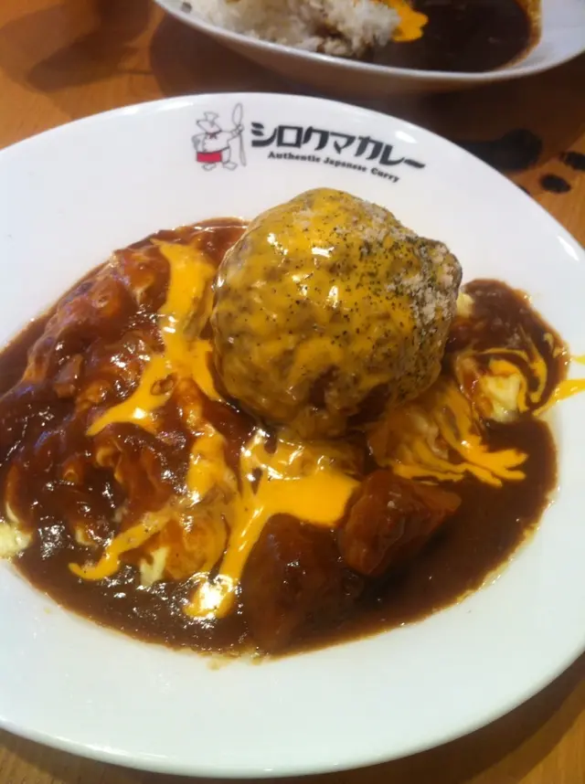 芝士豚肉奄列蛋咖哩飯