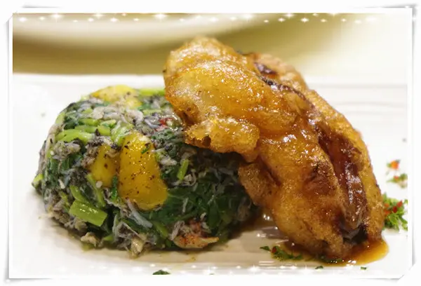 鮮蟹肉脆皮鵝片