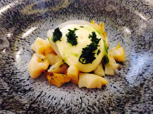 Whelk meat with lemon mayo