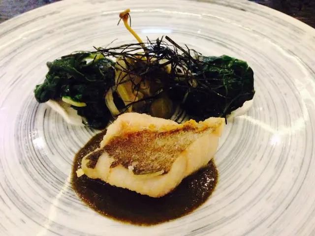 Whiting with konbu sauce