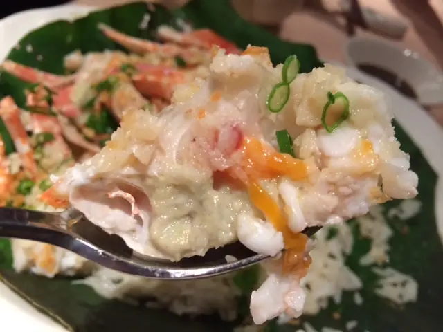 蛋白薑米蒜香蟹飯 ($138)