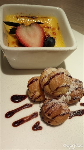 脆脆焦糖 (法式焦糖燉蛋伴泡芙) - 沙田的娜多歐陸餐廳