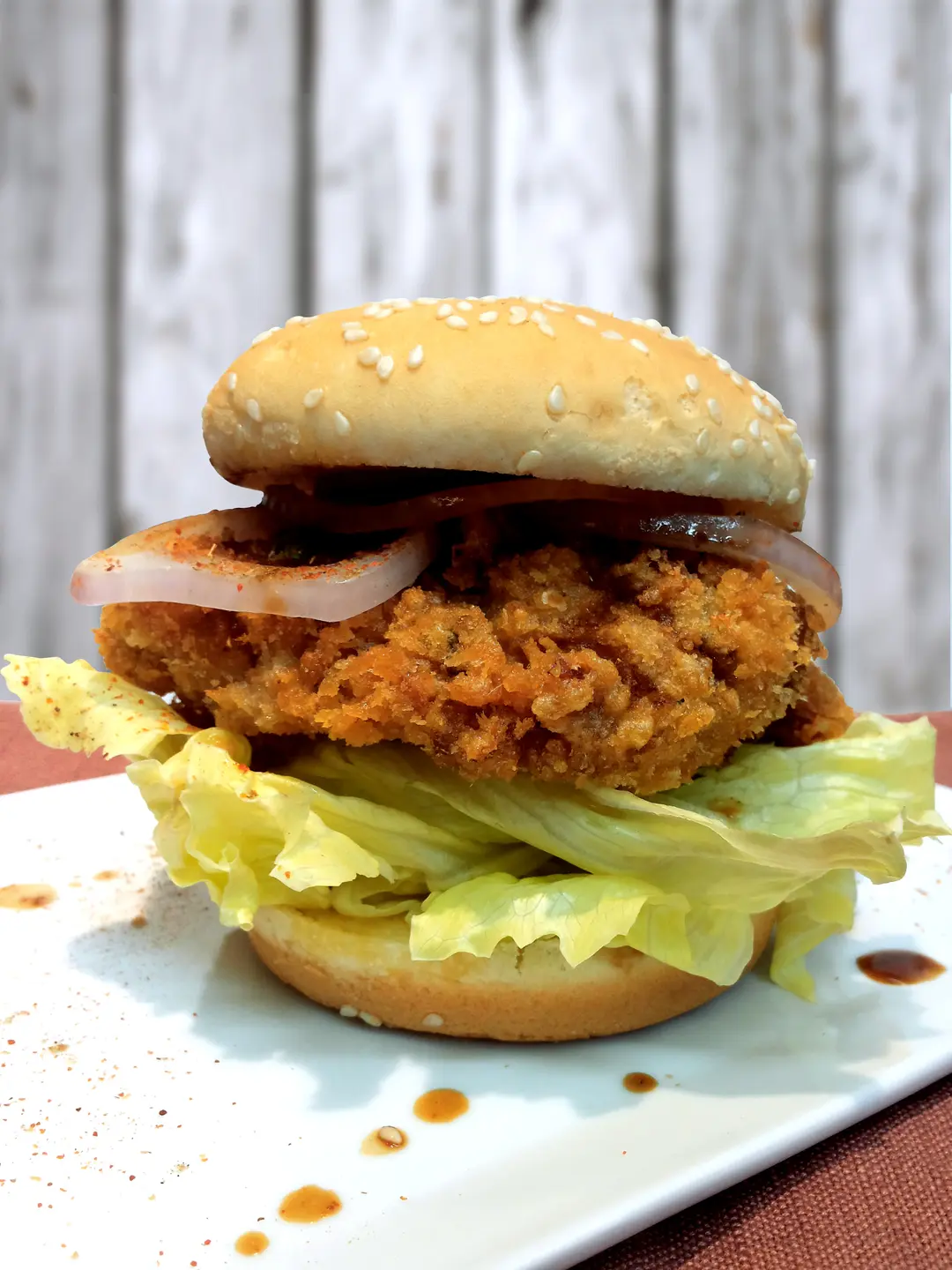 spicy chicken pot burger  火辣鸡煲汉堡